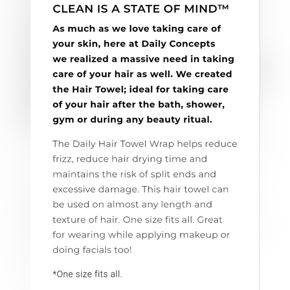 Daily Concepts White Hair Wrap Towel - Picture 6 of 7